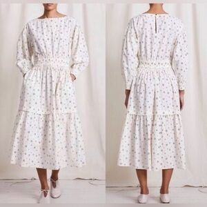 Apiece Apart Women’s Estrella Floral Long Sleeve Tiered Maxi Dress